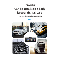 Caméra arrière universelle portable Lecteur DVD stéréo pour voiture Caméra de bord sans fil Écran tactile CarPlay Android Navigation automatique DVR