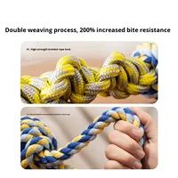 Jouet en corde pour chien robuste pour jeu de la corde |   Jouet en polyester résistant aux morsures pour grands chiens |   Entraînement interactif et jeu récompensant
