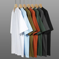 T-shirts Homme en Coton Épais 270 g/m² 100% Coton Éponge, 33 Couleurs, Col Rond, Couleur Unie, Respirant, Streetwear, Logo Personnalisé, Vente en Gros