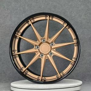Jantes forgées rétro haut de gamme en bronze 21 pouces 5x130, monobloc en alliage 6061-T6 à déport profond pour <span class=keywords><strong>Porsche</strong></span> 911 992, Cayenne Turbo, Panamera - Product Image 1