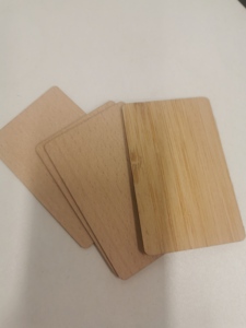 Tre gỗ thẻ kinh doanh RFID iso14443a thông minh mini Tag 1K Chip 13.56Mhz cho thành viên khách sạn thẻ chìa khóa Mini 213/216 NFC Tag - Product Image 5