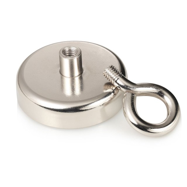 China Factory Leading Strong Power Permanent Neodymium Monopole Pot Magnet/ Magnetic Hook Various Sizes