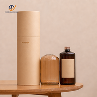 Diffuseur de parfum rond en verre avec huile parfumée et bâtonnets noirs pour la décoration de salle de bain et de chambre à coucher (vente en gros)