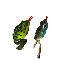 Leurre souple artificiel RYOBI SIMULATED TEMPTATION FROG pour la pêche en eau salée, résistant aux morsures, à la casse et à la déchirure, avec ardillon en acier à haute teneur en carbone