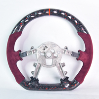 Volant en fibre de carbone forgée perforé en cuir suédé, personnalisé et amélioré, adapté à la Chevrolet Corvette C5