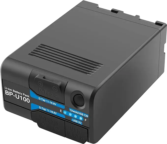 Conector de bateria recarregável adaptador 2x D-Tap 6800mAh BP-U100 e saída USB adequado para câmeras e câmeras da série PXW PMW