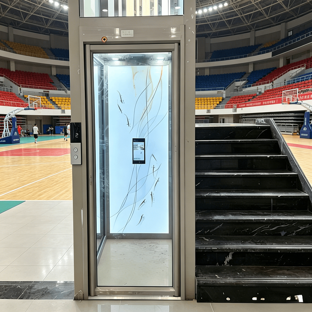Modern Home Elevator for Small Villas Self-Built Houses Gearless Traction AC Drive 1-5 Persons Capacity 0.4m/s Speed Safe