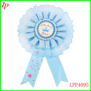 Pin de Seguridad Circular con Diseño de Estrella y Puntos Azules, para Fiesta de Cumpleaños, Modelo LPP4095 - Product Image 1