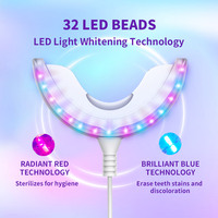 Kits de blanchiment dentaire intelligents avec chargement USB pour Android et iPhone, blanchiment dentaire professionnel à LED bleue froide