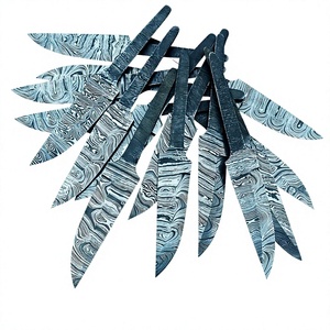 Cuchillo de Bolsillo con Hoja de Acero de Damasco Hecha a Mano, Mango de Acero de Damasco, para Caza, Uso Industrial y al Aire Libre, Alta Calidad, 58HRC - Product Image 2