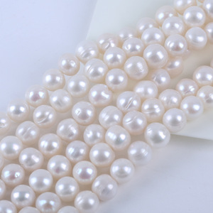 Wholesale 12-13mm Freshwater Button Shape Button Necklaces DIY Semi-Finished Materials <b>Loose</b> <b>Beads</b> Good Quality - Product Image 4