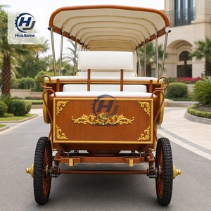 Charrette de <span class=keywords><strong>Mariage</strong></span> Électrique de Luxe Huajia en Acier, Modèle Classique Cheval Blanc, Sièges Gris, Buggy à 2 Rangs, Navette Touristique VIP Hainan 45km/h - Product Image 4