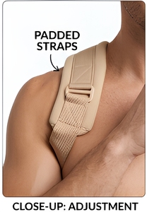 Correcteur de posture dorsal en mousse respirant et pliable avec sangles rembourrées pour une alignement complet du dos – Ceinture de soutien pour adulte - Product Image 2
