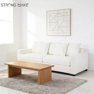 उच्च गुणवत्ता वाले डिजाइनर सफेद कपड़े बैठने कमरे इनडोर लाउंज सूट कोने के कमरे के कमरे के घर फर्नीचर अनुभागीय सोफा - Product Image 1