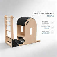 Baril d'escalade Pilates MJD M301C – Équipement de fitness durable, écologique, sûr et portable en bois d'érable pour studio et musculation
