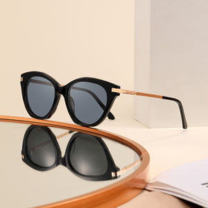 2025 plus récent irrégulière pleine jante lunettes de soleil Premium ombre métal Temple Logo personnalisé luxe polarisé gris vert % UV - Product Image 3