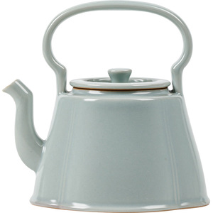 Guanlan Sky Blue Ru Porcelain Teapot With Handle High End Ceramic Kettle For Home Kung Fu <b>Tea</b> <b>Set</b> - Product Image 5
