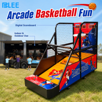 Machine de jeu d'arcade de basket-ball personnalisable BLEE, machine de tir au basket-ball pour enfants, idéale pour les activités mobiles et les centres d'arcade
