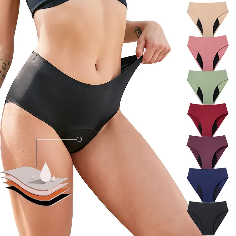 Max10 OEM 4 layers 55 ml absorption heavy flow leak proof high waist women seamless menstrual underpants period underwear