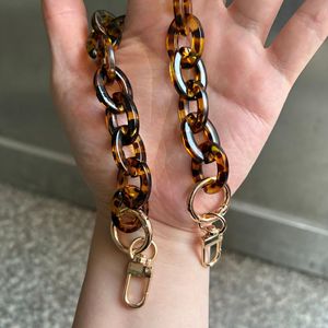 สายโซ่อะคริลิคสีน้ำตาลมีสไตล์ตะขอทองอเนกประสงค์กระเป๋าแฟชั่นเปลี่ยนโซ่หลายสไตล์อุปกรณ์เสริมกระเป๋า DIY - Product Image 5