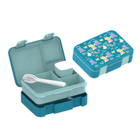 Mini boîte à bento personnalisée pour enfants mignons avec 3 compartiments scellés et étanches pour la rentrée scolaire