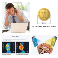 Autocollant anti-radiation 2000cc 24K Golden Quantum Shield Protection EMF Personnalisation de téléphone portable CAMAZ Certifié CE