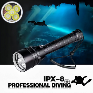 Đèn pin lặn T6 <span class=keywords><strong>LED</strong></span> dây buộc chống rơi 70m IP68 không thấm nước Đèn pin lặn dưới nước hang động sâu Câu Cá Biển tàu ngầm lặn ánh sáng - Product Image 2
