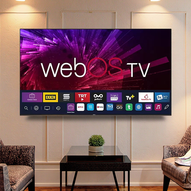 32-Inch FHD LCD LED Smart TV Frameless Panel with Android System and 4K UHD Resolution for Home