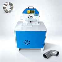 Machine automatique de polissage de surfaces de tuyaux courbés avec moteur 3kW et ponceuse à bande verticale à engrenages et collecteur de poussière pour le meulage de tubes
