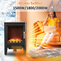 JJPRO Greenfly, superventas, calefacción rápida, chimenea portátil montada en la pared, soporte de TV, luz LED, efecto de llama, calentador de chimenea eléctrico