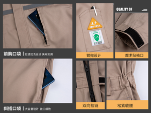 Setelan pelindung seluruh bodi bersertifikasi CE tahan Alkali asam antistatis tahan api reflektif visibilitas tinggi dibuat murni - Product Image 4