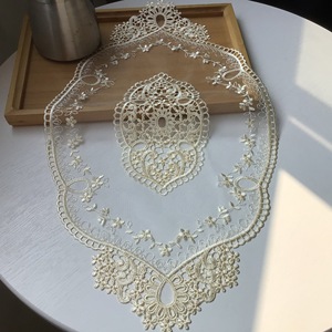 Manteles individuales con encaje floral, posavasos para mesa de café, decoraciones, cojines para sofá, accesorios vintage para fotografías, cubierta de encaje - Product Image 1