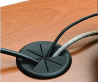 Manchon de protection en nylon PA66 RSB pour panneau, avec passe-câble et gaine de fixation pour le routage des fils électriques