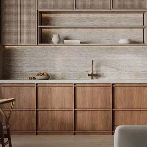 Meubles complets de style rustique avec armoires intégrées, conception de cuisine ouverte, armoire de rangement de cuisine - Product Image 1