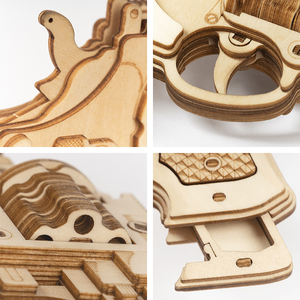 Kits d'assemblage en bois certifiés CPC, jouets à élastiques, puzzles de pistolets <span class=keywords><strong>3D</strong></span> en bois - Product Image 4