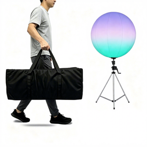Tour d'éclairage LED gonflable ronde pour décoration de scène extérieure, publicité commerciale, avec télécommande et variateur d'intensité - Product Image 1