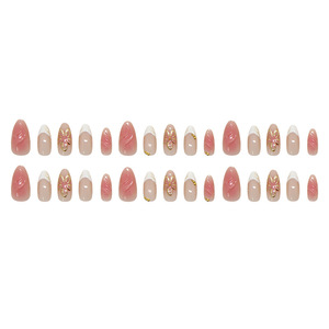 Lot de 30 faux ongles en amande de luxe de haute qualité, vente en gros, personnalisables, à presser, pour la <span class=keywords><strong>France</strong></span> - Product Image 4