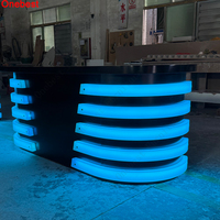 Mobilier pour salle de radiodiffusion moderne LED News Live Studio Table console de réception