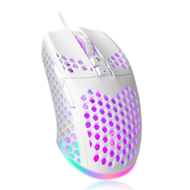 With Good Product Quality SOLAKAKA SM900 Honeycomb Hollow RGB Light Wired Gaming Mouse for Computer Office Mice