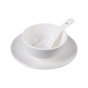 Juego de Vajilla de Cerámica Blanca Pura, Redonda, de Color Sólido, Reutilizable, para Uso en Hoteles y Restaurantes - Product Image 5