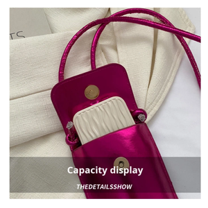 Mini Borse a Tracolla per Cellulare da <span class=keywords><strong>Donna</strong></span> Alla Moda <span class=keywords><strong>in</strong></span> <span class=keywords><strong>Pelle</strong></span> PU Dorata Borse a Spalla Personalizzate Impermeabili per Signore - Product Image 5