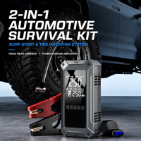Démarreur de Voiture Robuste 20000mAh 2026 avec Compresseur d'Air 150PSI et Écran LCD pour Batterie 12V