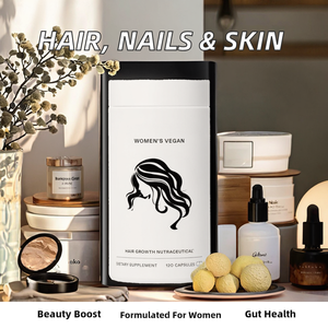 อาหารเสริมบำรุงผม เล็บ และผิวสำหรับผู้ใหญ่ OEM ODM วิตามินบำรุงผมแบบแคปซูล แบรนด์ส่วนตัว 120 แคปซูล/ขวด - Product Image 2
