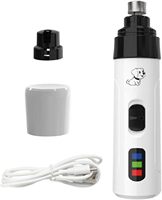 Silent Grind Pro Luxury Dog Nail Grinder - Rechargeable, en acier inoxydable et plastique, tension universelle (110-240V), coupe-griffes indolore