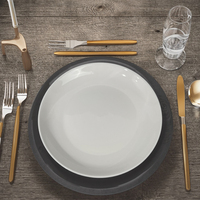 Assiettes de vaisselle avec logo personnalisé de qualité alimentaire Plats blancs de 13.85 pouces Assiettes de restauration pour service de restaurant