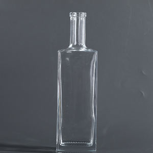 Fabricant Épais Transparent Whisky Liqueur Vodka Gin <span class=keywords><strong>Alcool</strong></span> Tequila Brandy <span class=keywords><strong>Mezcal</strong></span> Bouteille en Verre Emballage avec Liège - Product Image 5