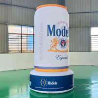 Modèle de canette de bière gonflable avec logo personnalisé, canette géante gonflable en tissu Oxford pour la promotion de la marque lors d'événements