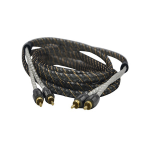 Câbles RCA 5m, câble audio en cuivre pur, gaine tressée, mâle-mâle, pour amplificateur de voiture, connexion de subwoofer - Product Image 1