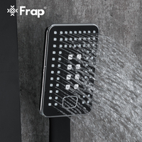 FRAP Colonne de Douche Murale Moderne en Acier Inoxydable Noir avec Panneau de Douche pour Salle de Bain