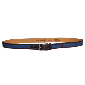 Ceinture en cuir marron bleu pour homme Swindon - Product Image 6